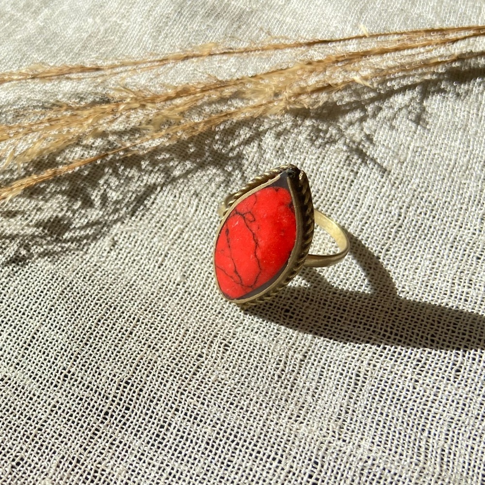Ethnic oxidized Kuchi fashion handmade ring